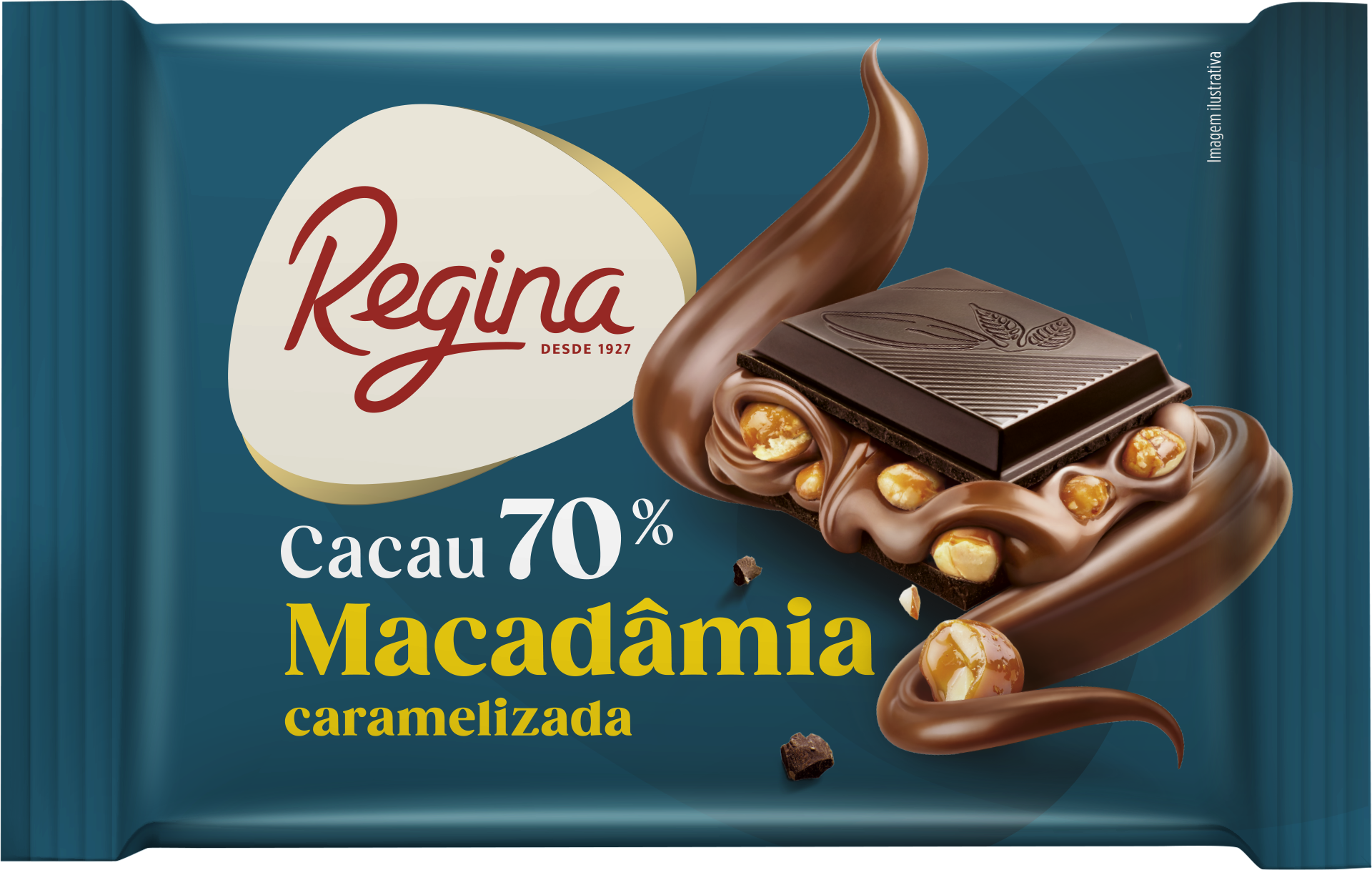 Tablet - -  Dark Chocolate 70% filled w/ Caramelized Macadamia