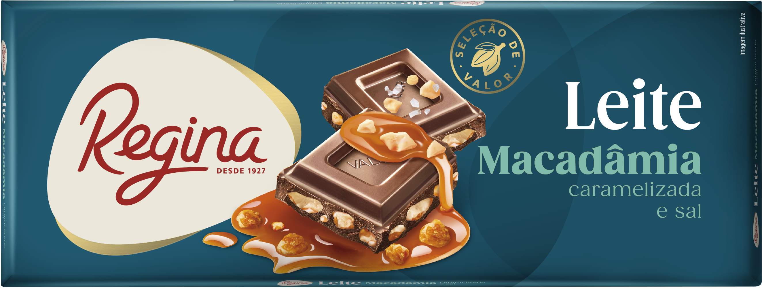 Tablete - - Chocolate de Leite c/ Macadâmia Caramelizada e Sal